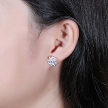 Load image into Gallery viewer, XEZ002 925 Silver Sun Flower Earrings Moissanite Diamond Personal Earrings, XEZ002