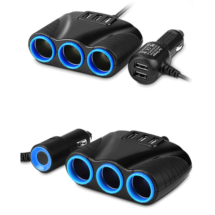 JY-1905 120W Multifunctional USB 3 In 1 Car Cigarette Lighter Car Charger, Style:, 3 Ports, 5 Ports