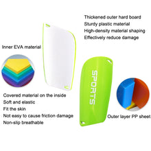 Load image into Gallery viewer, Football Shin Pads Reinforced Shin Pads Sports Calf Pads, White S, Blue L, Blue S, Black L, Black S, Green M, Orange M, White M, Blue M, Black M, Green L, Green S, Orange L, Orange S, White L