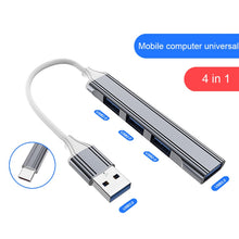 Load image into Gallery viewer, 4 in 1 Mini Multifunctional Expanded Docking, Spec: Type-C/USB-C 3.0 (Silver), Type-C/USB-C 3.0 (Silver), Type-C/USB-C 3.0 (Gray), Type-C/USB-C 3.0 (Pink), USB 3.0 (Silver), USB 3.0 (Gray), USB 3.0 (Pink)