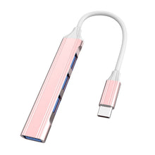 Load image into Gallery viewer, 4 in 1 Mini Multifunctional Expanded Docking, Spec: Type-C/USB-C 3.0 (Silver), Type-C/USB-C 3.0 (Silver), Type-C/USB-C 3.0 (Gray), Type-C/USB-C 3.0 (Pink), USB 3.0 (Silver), USB 3.0 (Gray), USB 3.0 (Pink)