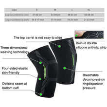 Load image into Gallery viewer, Nylon Sports Protective Gear Four-Way Stretch Knit Knee Pads, Size: