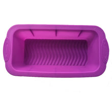 Load image into Gallery viewer, Silicone Pizza Toast Box Long Cake Mold, Long (Purple), Long (Red), Long (Blue)