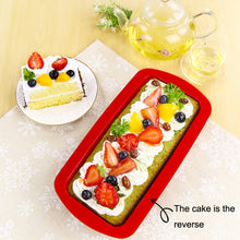 Load image into Gallery viewer, Silicone Pizza Toast Box Long Cake Mold, Long (Purple), Long (Red), Long (Blue)
