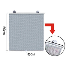 Load image into Gallery viewer, Suction Cup Car Shade Curtain Window Telescopic Roller Blind, Size: 50x125cm Silver Laser, 40x60cm Black Mesh, 40x60cm Silver Lyser, 40x125cm Silver Lyser, 50x125cm Silver Laser, 40x125cm Black Mesh, 45x125cm Silver Lyser, 45x125cm Black Mesh          ...