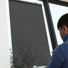 Load image into Gallery viewer, Suction Cup Car Shade Curtain Window Telescopic Roller Blind, Size: 50x125cm Silver Laser, 40x60cm Black Mesh, 40x60cm Silver Lyser, 40x125cm Silver Lyser, 50x125cm Silver Laser, 40x125cm Black Mesh, 45x125cm Silver Lyser, 45x125cm Black Mesh          ...