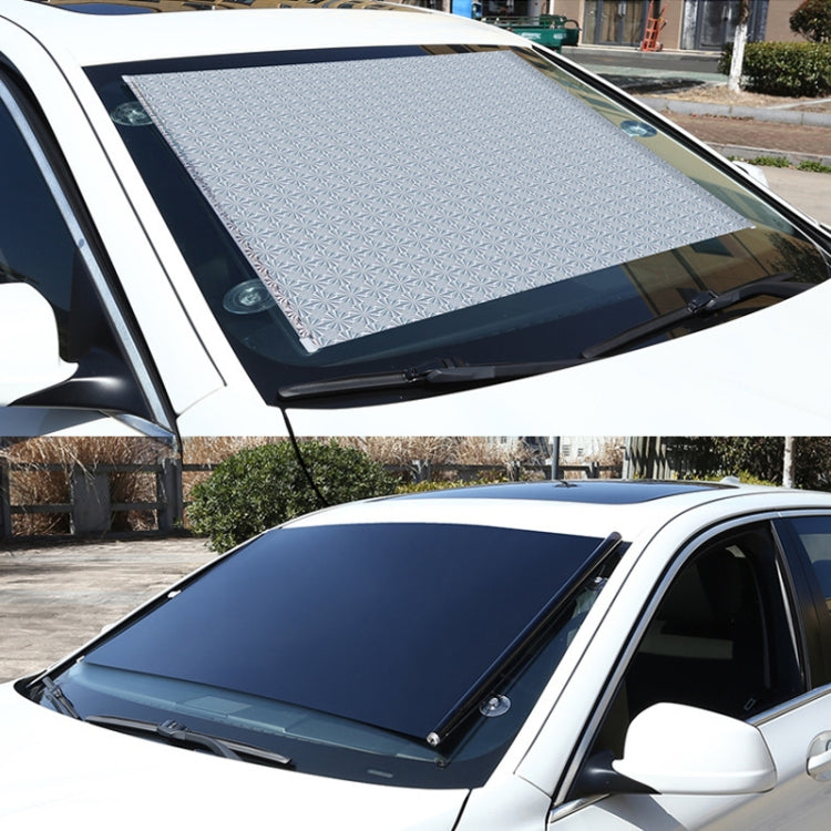 Suction Cup Car Shade Curtain Window Telescopic Roller Blind, Size: 50x125cm Silver Laser, 40x60cm Black Mesh, 40x60cm Silver Lyser, 40x125cm Silver Lyser, 50x125cm Silver Laser, 40x125cm Black Mesh, 45x125cm Silver Lyser, 45x125cm Black Mesh          ...