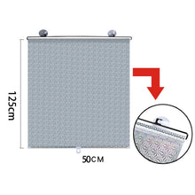 Load image into Gallery viewer, Suction Cup Car Shade Curtain Window Telescopic Roller Blind, Size: 50x125cm Silver Laser, 50x125cm Silver Laser, 40x125cm Black Mesh, 45x125cm Silver Lyser, 40x60cm Silver Lyser, 40x125cm Silver Lyser