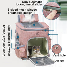 Load image into Gallery viewer, LDLC QS-002-L Foldable And Breathable Portable Pet Backpack, Light Gray, Light Pink, Denim Blue, Ginger Yellow