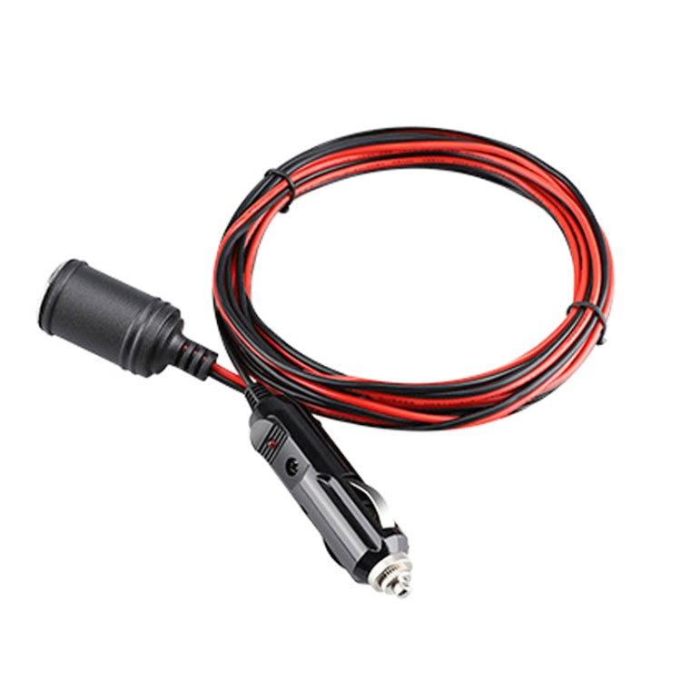 12-24V Car Cigarette Lighter Plug Extension Line, Cable Length 3.7m, 12-24V Length 370cm