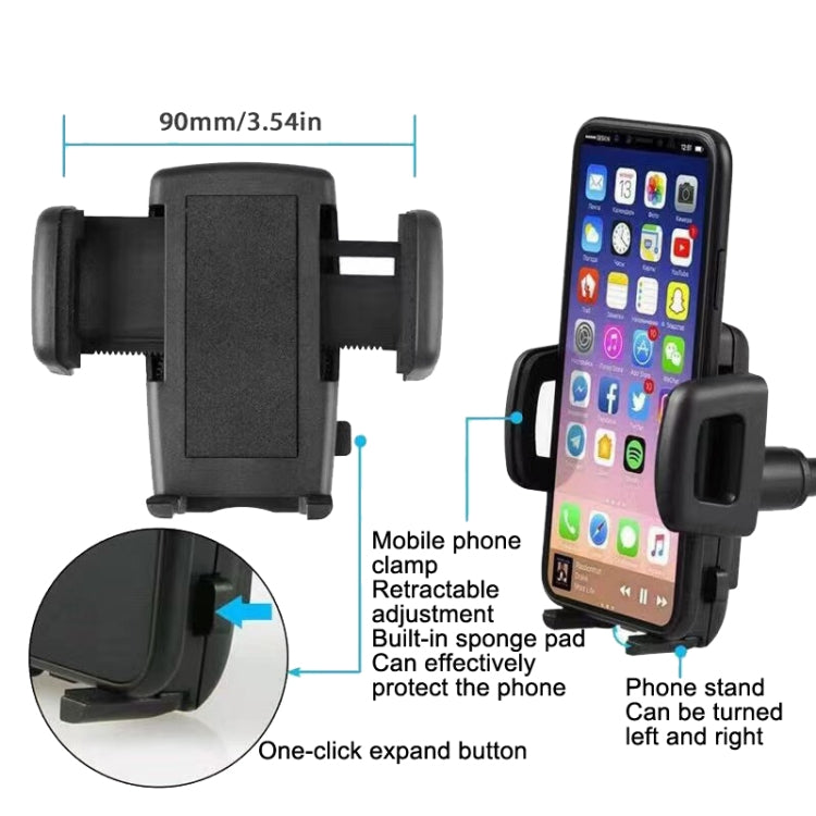Car Rearview Mirror Hose Bracket Mobile Phone Clip Universal Navigation Bracket, H59+C38
