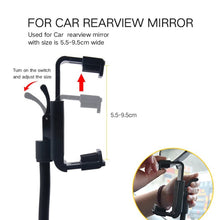 Load image into Gallery viewer, Car Rearview Mirror Hose Bracket Mobile Phone Clip Universal Navigation Bracket, H59+C38