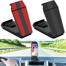 Load image into Gallery viewer, Mobile Phone Tablet Car Holder Suction Cup Instrument Fixed Bracket, Red Leather Pattern, Black Carbon Fiber
