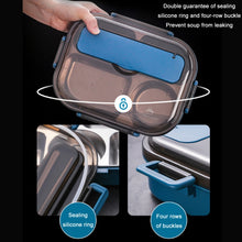 Load image into Gallery viewer, 304 Stainless Steel Double-Layer Large-Capacity Portable Lunch Box, Peacock Blue, Lemon Yellow, Ink Pink