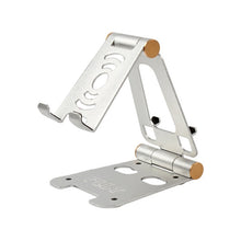 Load image into Gallery viewer, XY-02 Folding Live Aluminum Alloy Desktop Tablet Computer Mobile Phone Bracket, Blue, Gold, Silver, Black, Pink