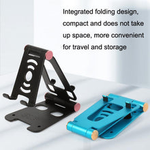 Load image into Gallery viewer, XY-02 Folding Live Aluminum Alloy Desktop Tablet Computer Mobile Phone Bracket, Blue, Gold, Silver, Black, Pink