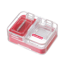Imakara Mini Square Portable Sealed Medicine Cutter Dispenser Box, Red, Green, Blue, White