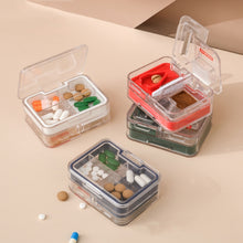 Load image into Gallery viewer, Imakara Mini Square Portable Sealed Medicine Cutter Dispenser Box, Red, Green, Blue, White
