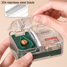 Load image into Gallery viewer, Imakara Mini Square Portable Sealed Medicine Cutter Dispenser Box, Red, Green, Blue, White