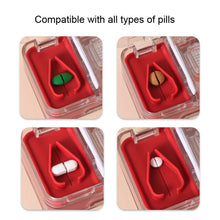 Load image into Gallery viewer, Imakara Mini Square Portable Sealed Medicine Cutter Dispenser Box, Red, Green, Blue, White