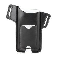 Load image into Gallery viewer, CONTACTS FAMILY Crazy Horse Leather Large Screen Mobile Phone Belt Holster, Brown, Black
