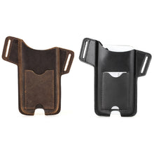 Load image into Gallery viewer, CONTACTS FAMILY Crazy Horse Leather Large Screen Mobile Phone Belt Holster, Brown, Black