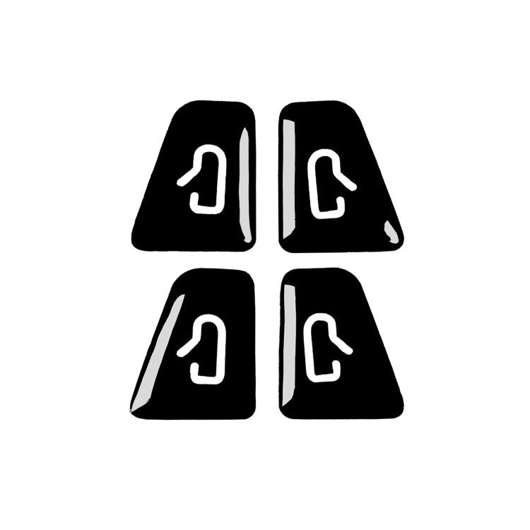 For Tesla Model 3/Y 4pcs /Set Car Window Switch Stickers