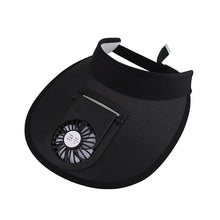 Load image into Gallery viewer, USB Rechargeable Fan Hat Summer Sunshade Large Brim Empty Top Sun Hat