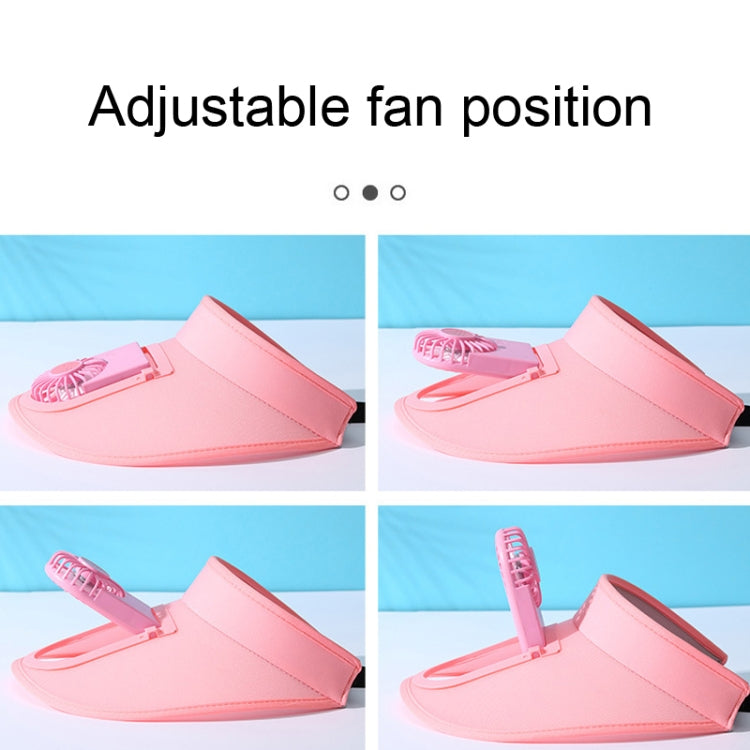 USB Rechargeable Fan Hat Summer Sunshade Large Brim Empty Top Sun Hat