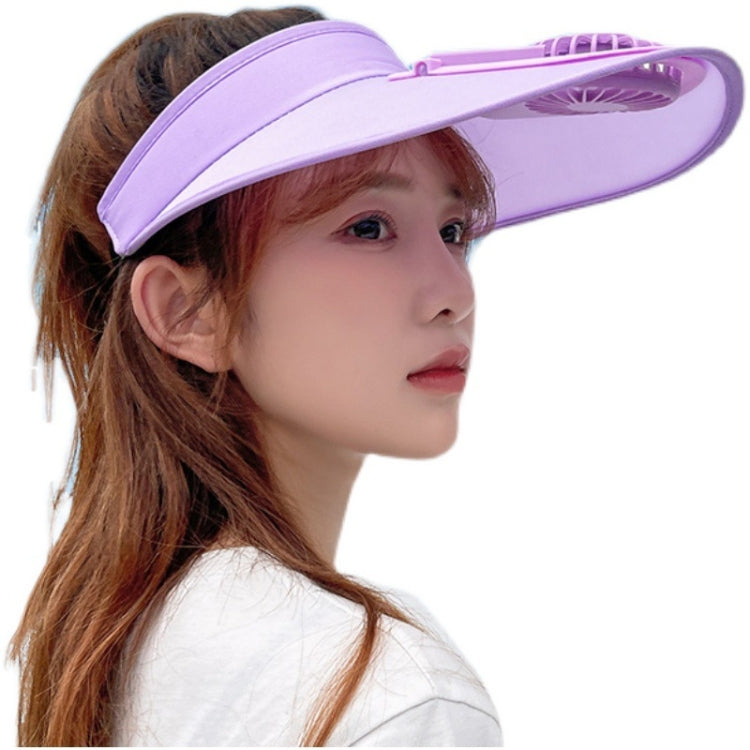 USB Rechargeable Fan Hat Summer Sunshade Large Brim Empty Top Sun Hat