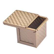 Load image into Gallery viewer, Square Toast Box Non-Stick Water Cube Toast Mold, Style:, 8832 8x7.5x6.5cm Ripple Gold, 8759 11.8x11x10.3cm No Ripple Gold, 8772 8x7.5x6.5cm No Ripple Gold, 8765 11.8x11x10.3cm Ripple Gold