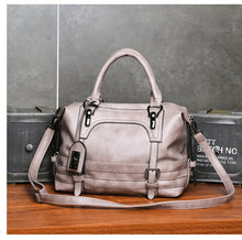 Load image into Gallery viewer, Ladies Casual Handbag Soft-faced Solid Color One-shoulder Diagonal Large Bag, Black, Pink, Brown, Grey