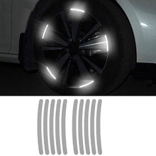 Load image into Gallery viewer, 10pcs /Set Car Wheel Reflective Stickers 3D Personal Decoration Tire Warning Stickers