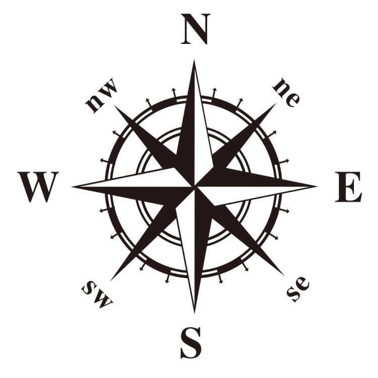 D-336 Car Compass Graphic Sticker Hood Car Body Universal Sticker, D-336
