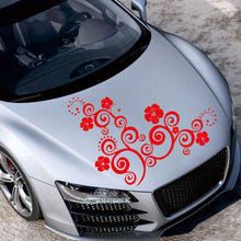 Load image into Gallery viewer, D-908 Summer Flower Totem PVC Car Hood Sticker, D-908