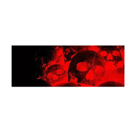 D-954 Flame Skeleton Rear Window Pattern Sticker Truck SUV Behind Wind Glass Stickers, D-954 Red