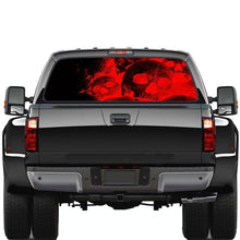 Load image into Gallery viewer, D-954 Flame Skeleton Rear Window Pattern Sticker Truck SUV Behind Wind Glass Stickers, D-954 Red
