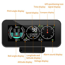 Load image into Gallery viewer, Car HUD Level Slope GPS Compass Altitude Display, M60
