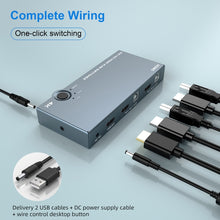 Load image into Gallery viewer, 2 In 1 Out 4K 60Hz KVM HDMI Switch  USB Swltch Splitter Box HUB