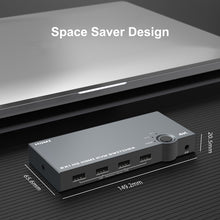 Load image into Gallery viewer, 2 In 1 Out 4K 60Hz KVM HDMI Switch  USB Swltch Splitter Box HUB