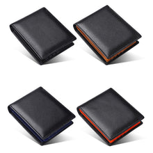 Load image into Gallery viewer, TP-215 Leather RFID Anti-theft Tri-fold Short Wallet, Brown, Blue, Orange, Black