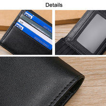 Load image into Gallery viewer, TP-215 Leather RFID Anti-theft Tri-fold Short Wallet, Brown, Blue, Orange, Black