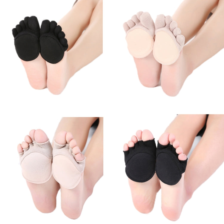 Pair Anti-Friction Half Palm Sponge Invisible Five-Finger Socks