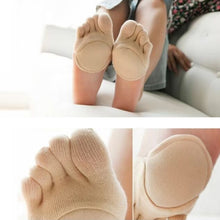 Load image into Gallery viewer, Pair Anti-Friction Half Palm Sponge Invisible Five-Finger Socks