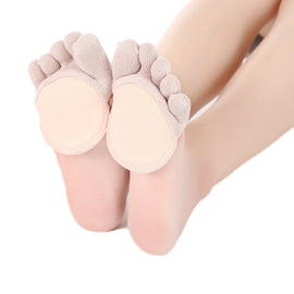 Pair Anti-Friction Half Palm Sponge Invisible Five-Finger Socks