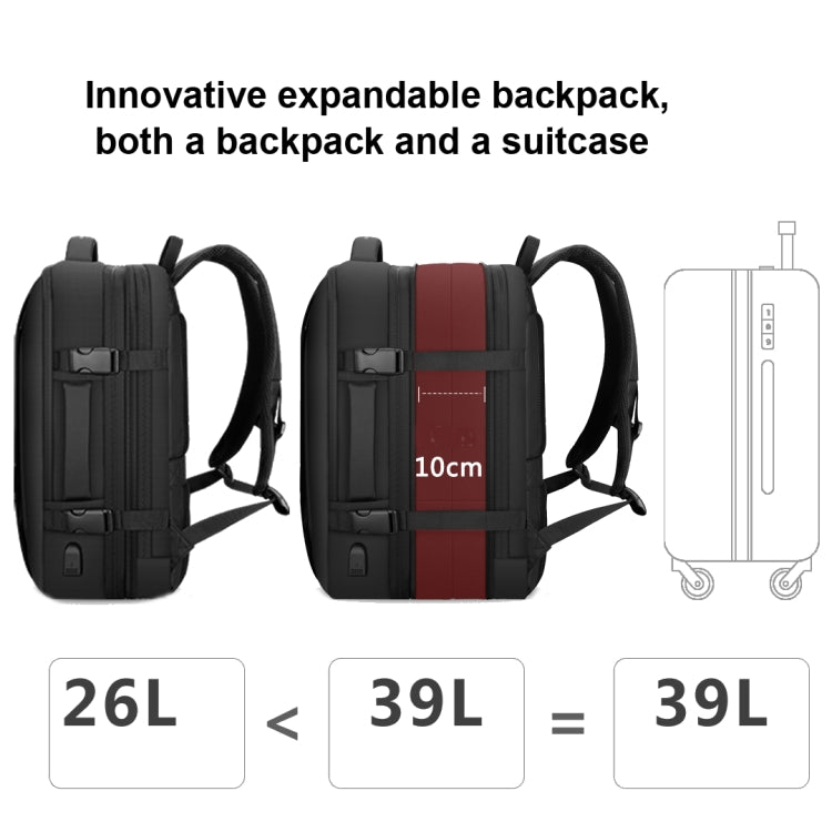 Mark Ryden 17.3 Inch Men Large Capacity Oxford Cloth Computer Backpack,Style:, Ordinary Style, Expansion Style, Raincoat Style