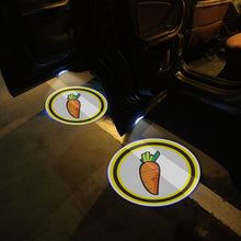 Load image into Gallery viewer, LED Infrared Induction Car Door Welcome Light Night Projection Ambient Light, Energy Circle (Blue), Energy Circle (White), Energy Circle (Yellow), Cat Claw (Yellow), Radish (Yellow), Drink (Yellow), Drink (Purple), Honor (Yellow), Honor (Purple)       ...