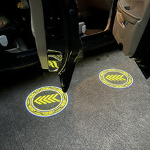 Load image into Gallery viewer, LED Infrared Induction Car Door Welcome Light Night Projection Ambient Light, Energy Circle (Blue), Energy Circle (White), Energy Circle (Yellow), Cat Claw (Yellow), Radish (Yellow), Drink (Yellow), Drink (Purple), Honor (Yellow), Honor (Purple)       ...