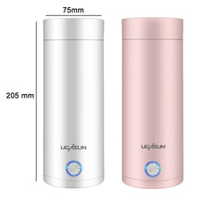 Load image into Gallery viewer, UGASUN Travel Portable Mini Electric Heated Water Cup, UK Plug (White), EU Plug (Withe), US Plug (White), UK Plug (Pink), EU Plug (Pink), US Plug (Pink)