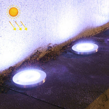 Load image into Gallery viewer, 2 PCS 20LEDs Outdoor Waterproof Solar Garden Light Lawn Buried Light, White Light, Yellow Light
